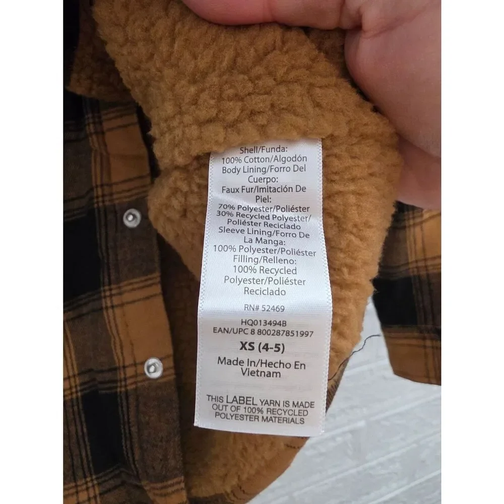 NWT Boys Wonder Nation XS 4/5 Sherpa-Lined Hoodie & Shacket Jacket Lot of 2 Warm
